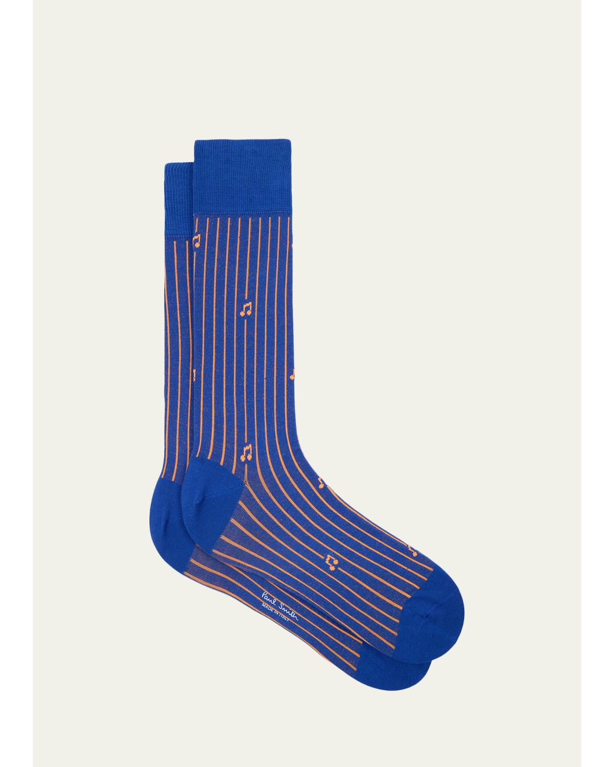 Men'S Othello Music Stripe Crew Socks