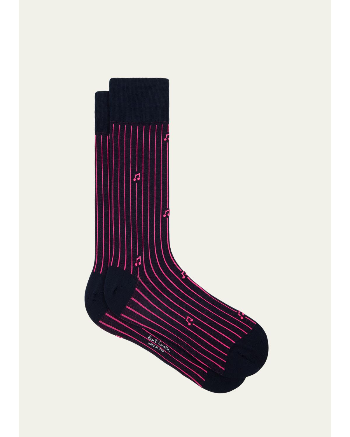 Men'S Othello Music Stripe Crew Socks