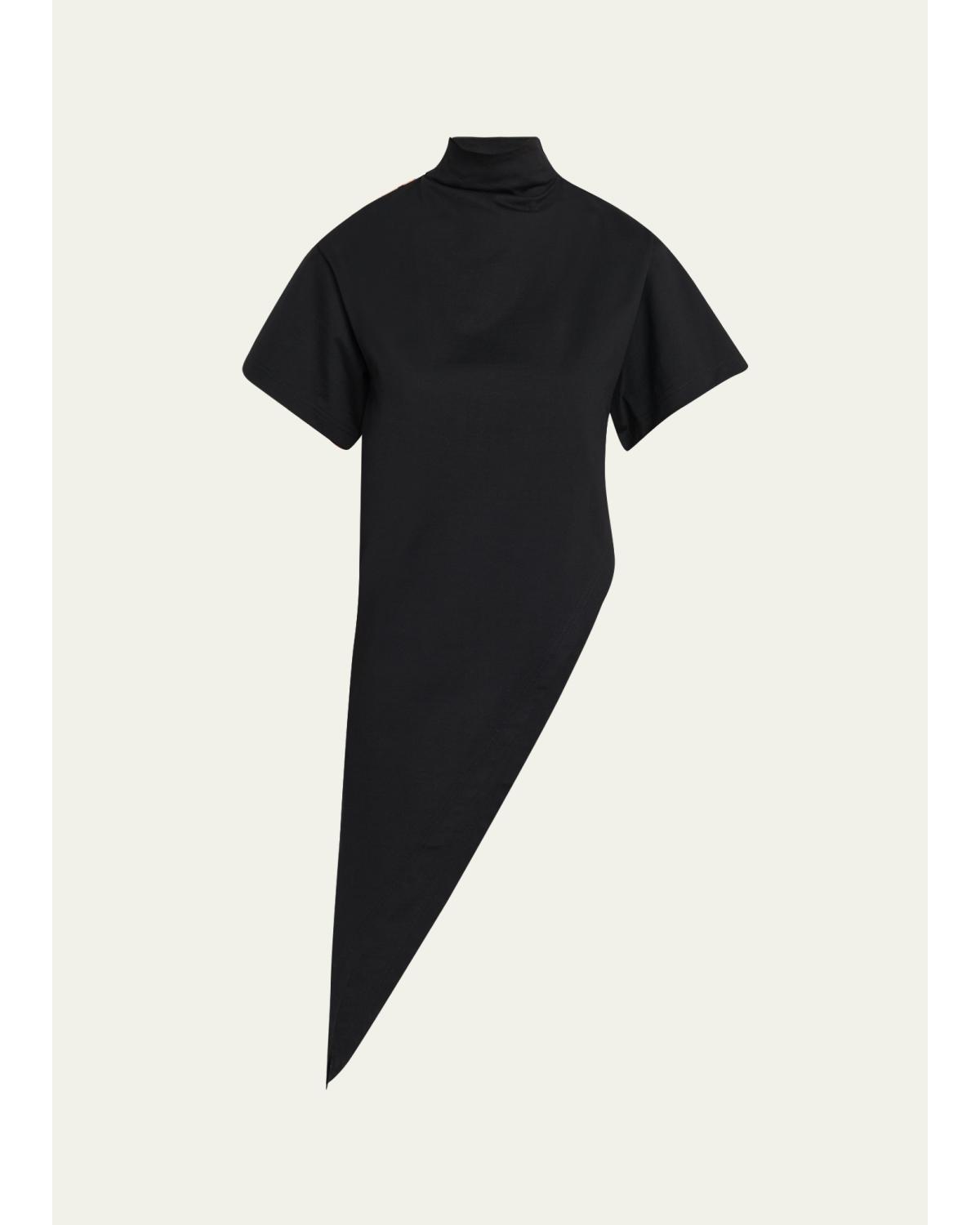 Short-Sleeve Asymmetric Triangle T-Shirt