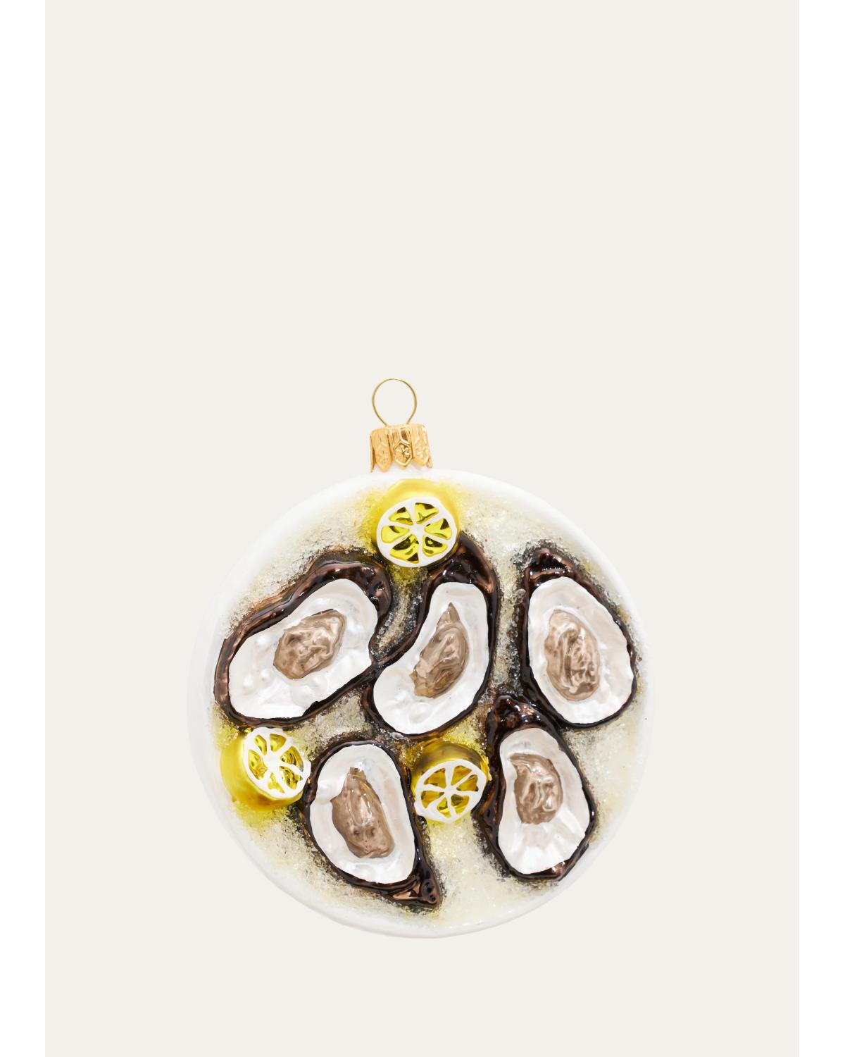 Exclusive Oyster Platter Ornament In Multi