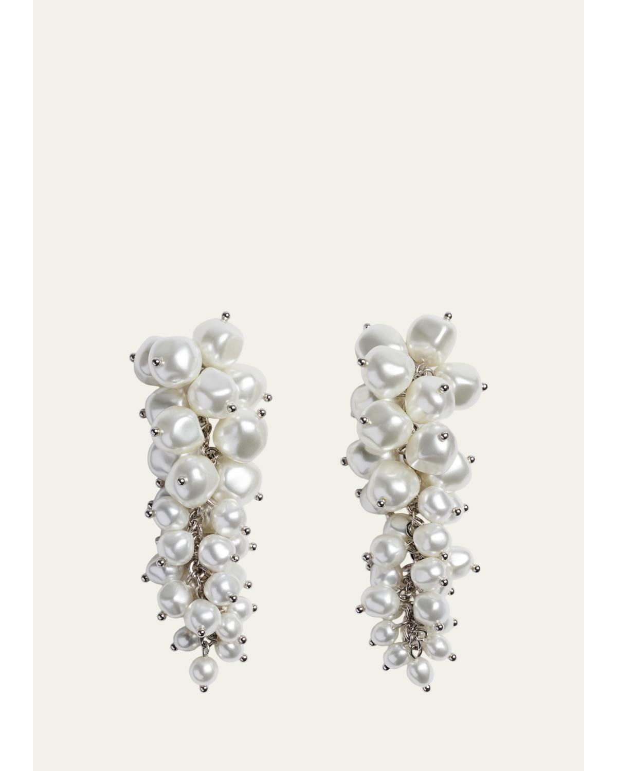 Simone Rocha Pearly Cluster Drop Earrings