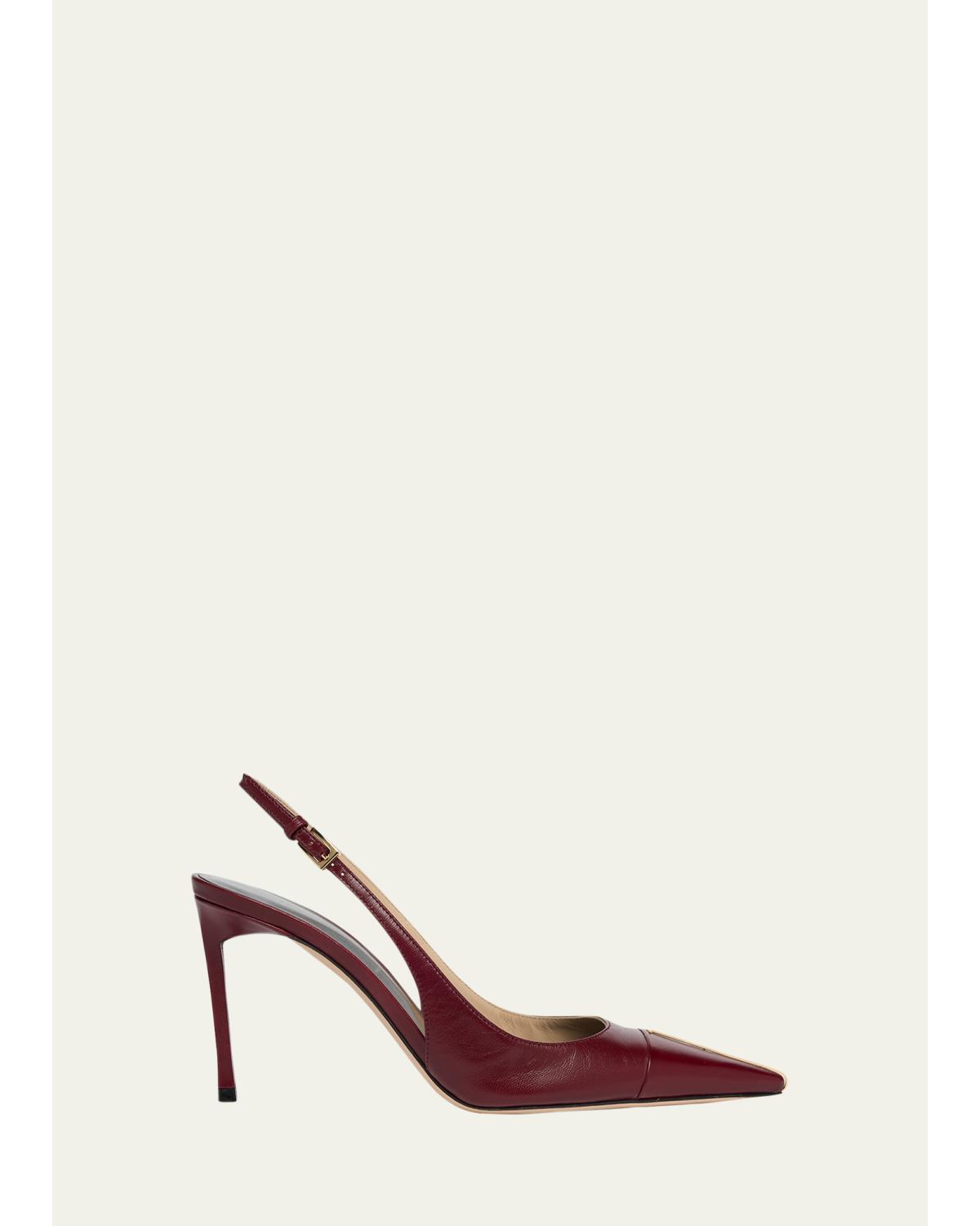 85Mm Shiny Kid Slingback