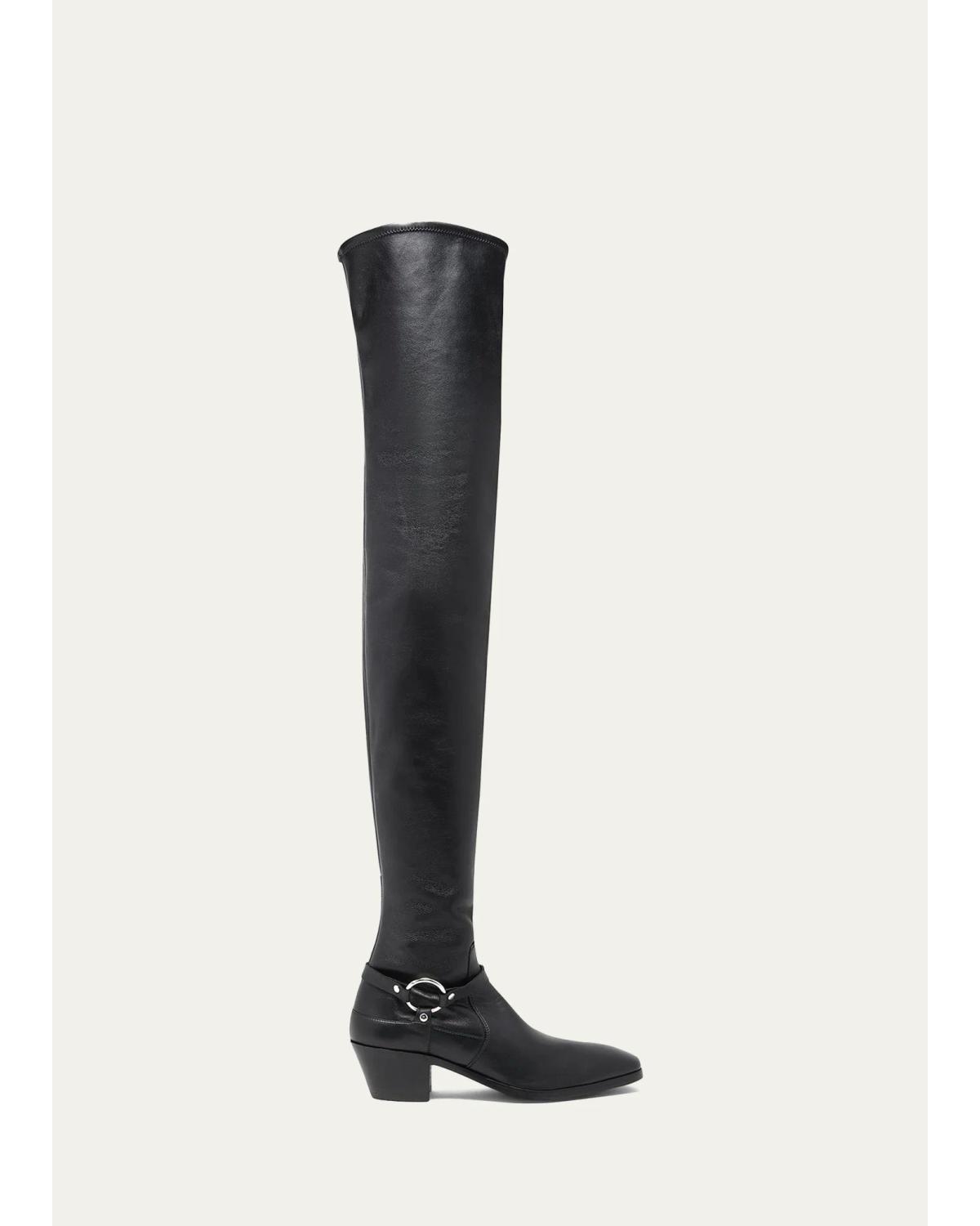45Mm Leather Over-The-Knee Boots