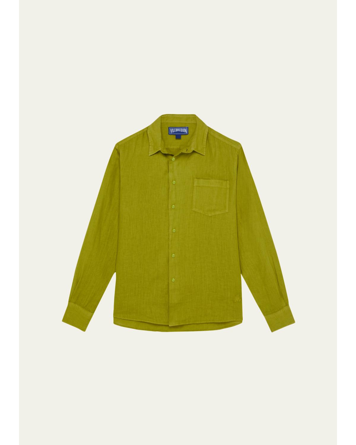 Men'S Long-Sleeve Button-Down Shirt