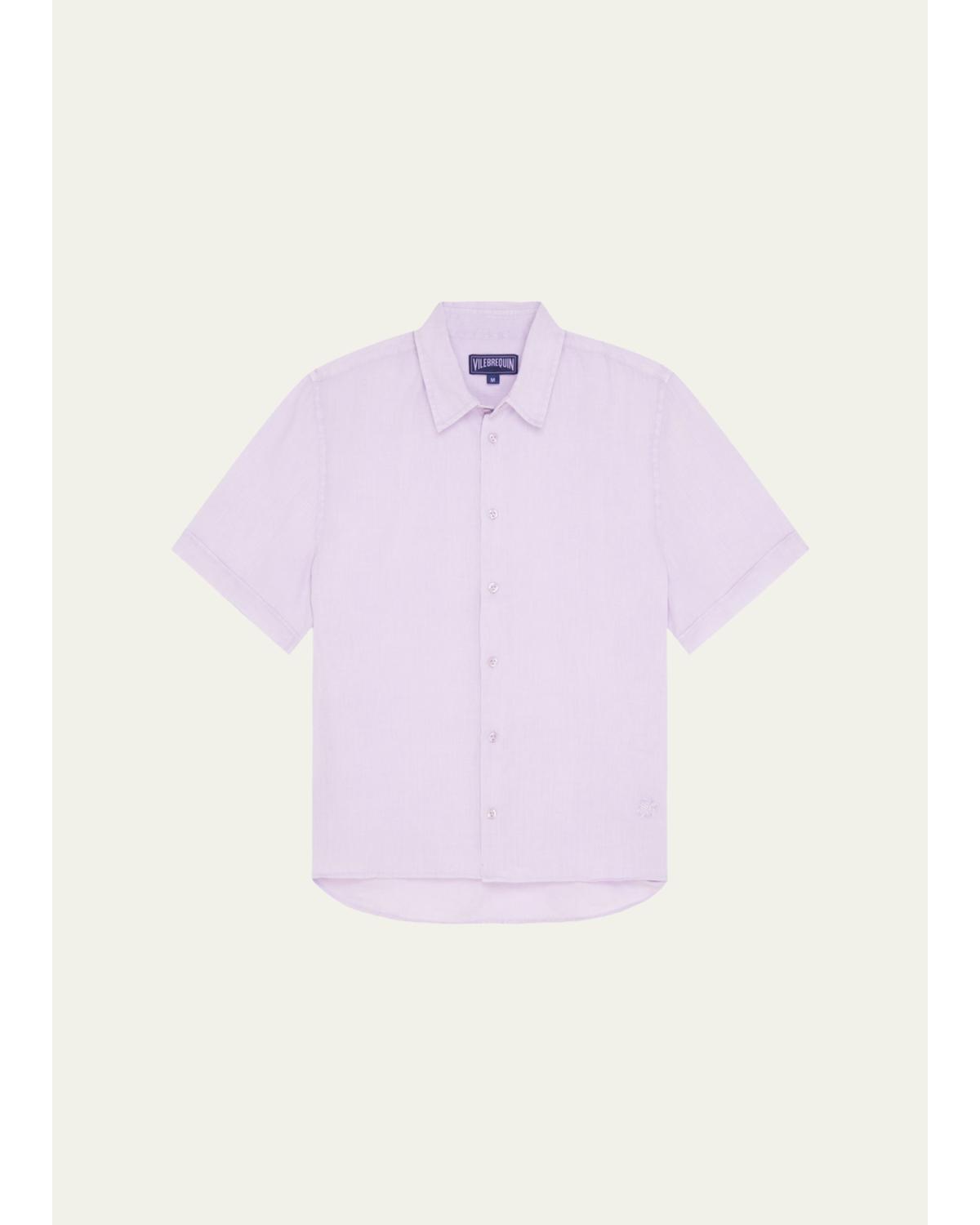 Men'S Short-Sleeve Button-Down Shirt