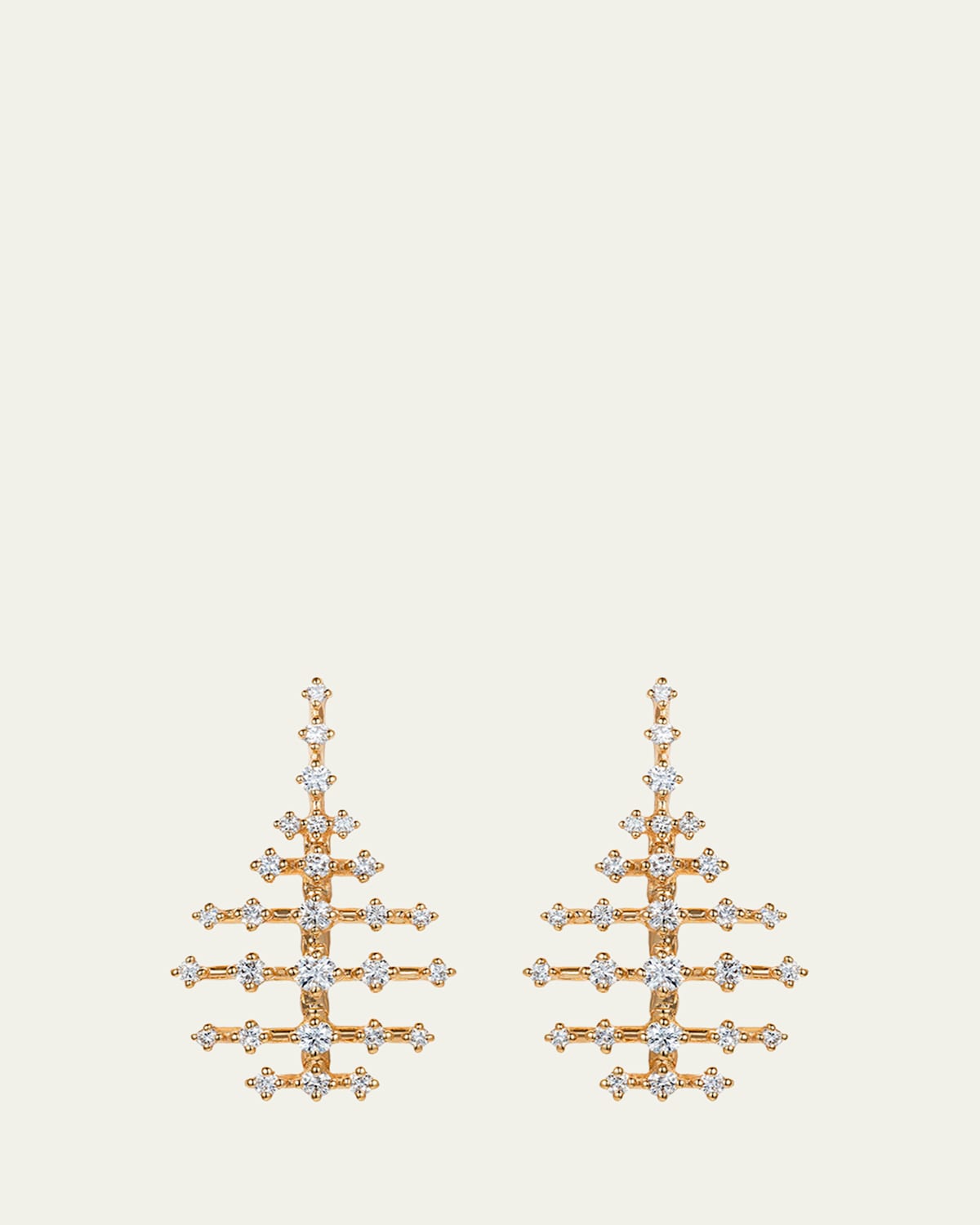 Fernando Jorge 18K Yellow Gold Mini Disco Earrings with Diamonds