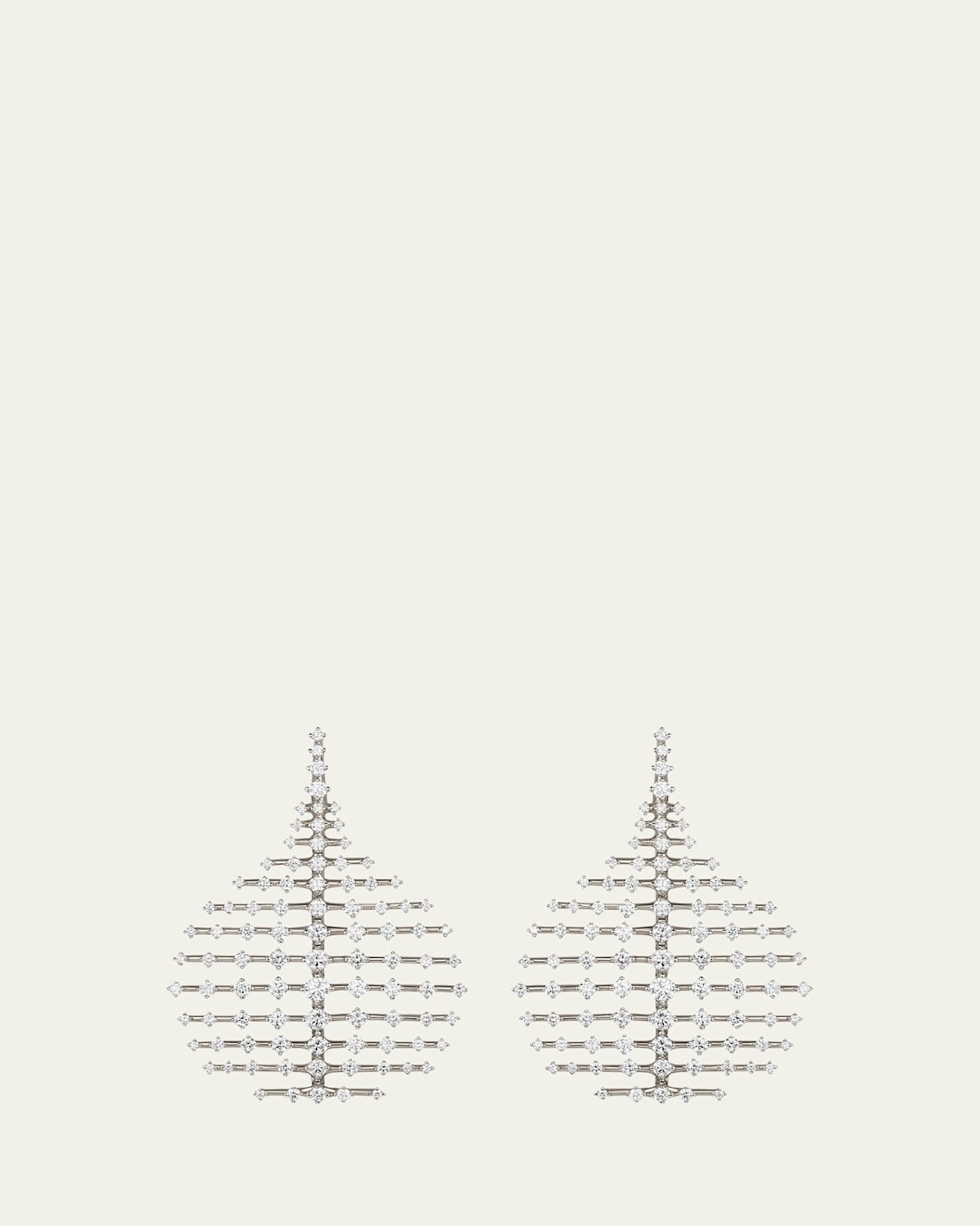Fernando Jorge 18K White Gold Small Disco Earrings with Diamonds