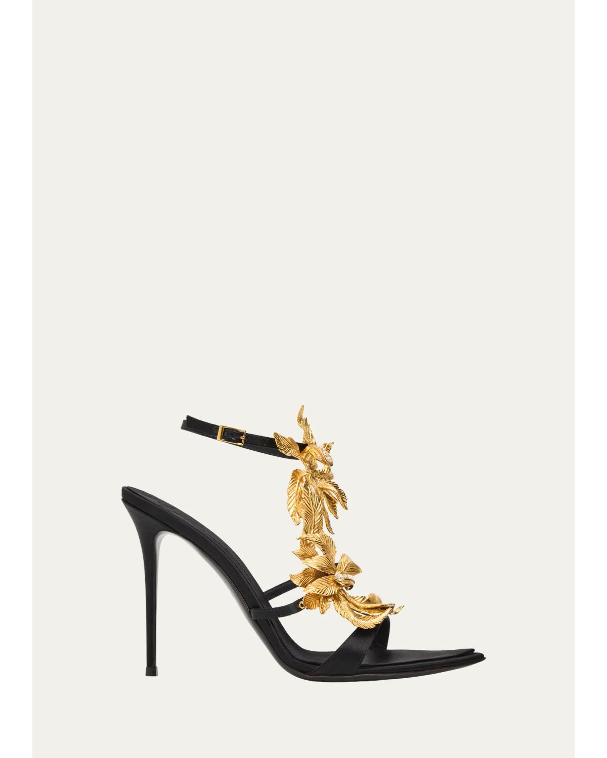 Incanto Oro 105Mm 3D-Floral Sandals