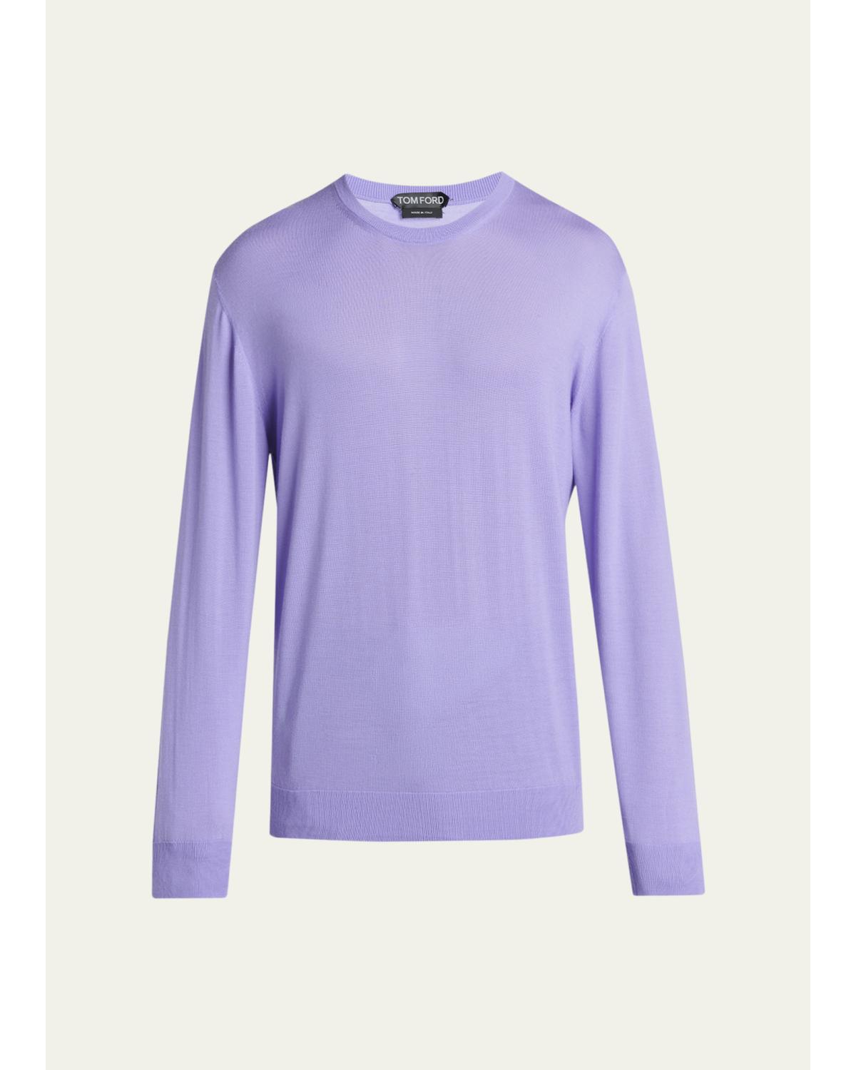 Men'S Fine Merino Wool Crewneck Sweater