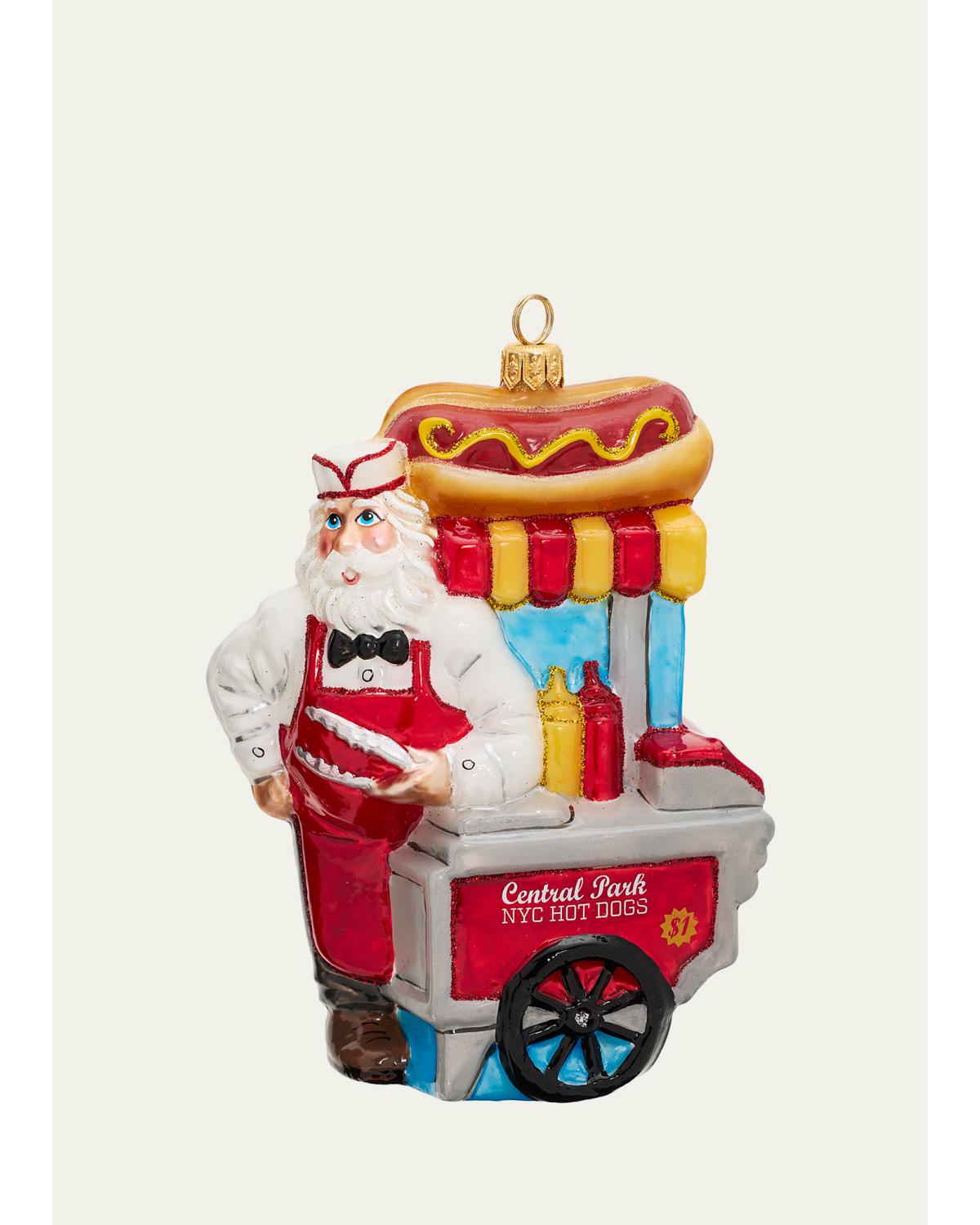Joy To The World Collectibles Central Park Hot Dog Vendor 3D Christmas Ornament