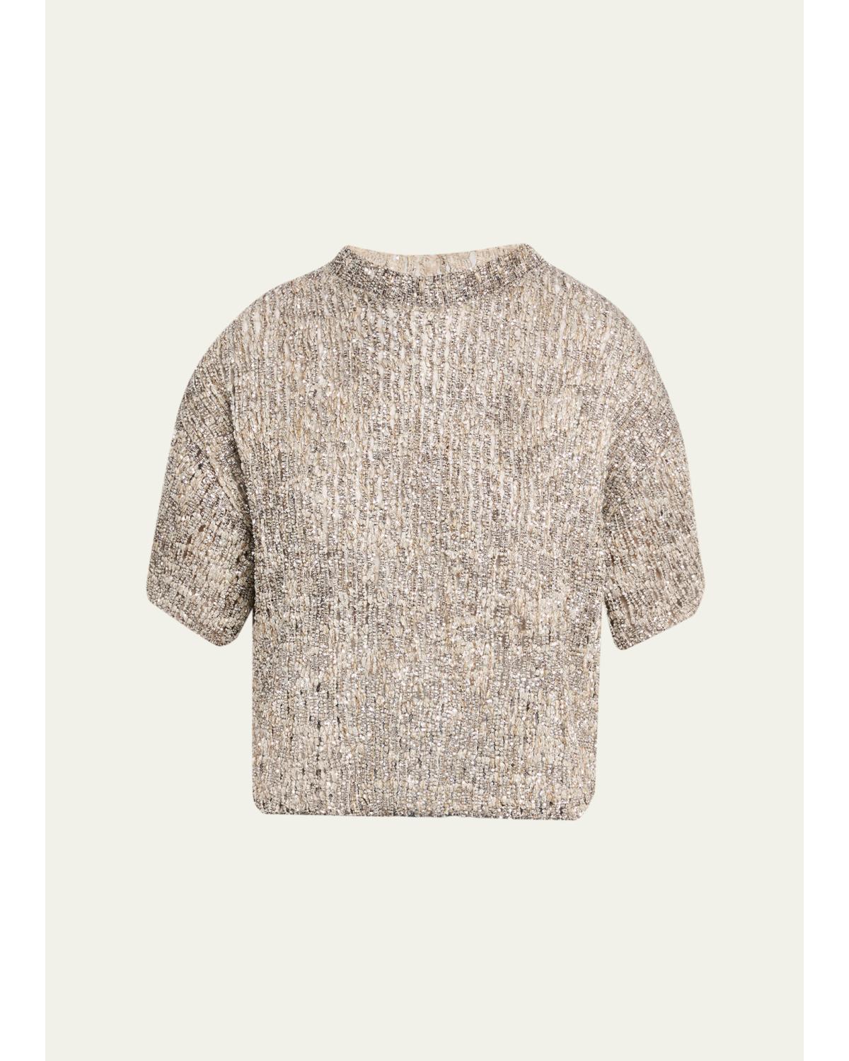 Couture Metallic Mohair Top