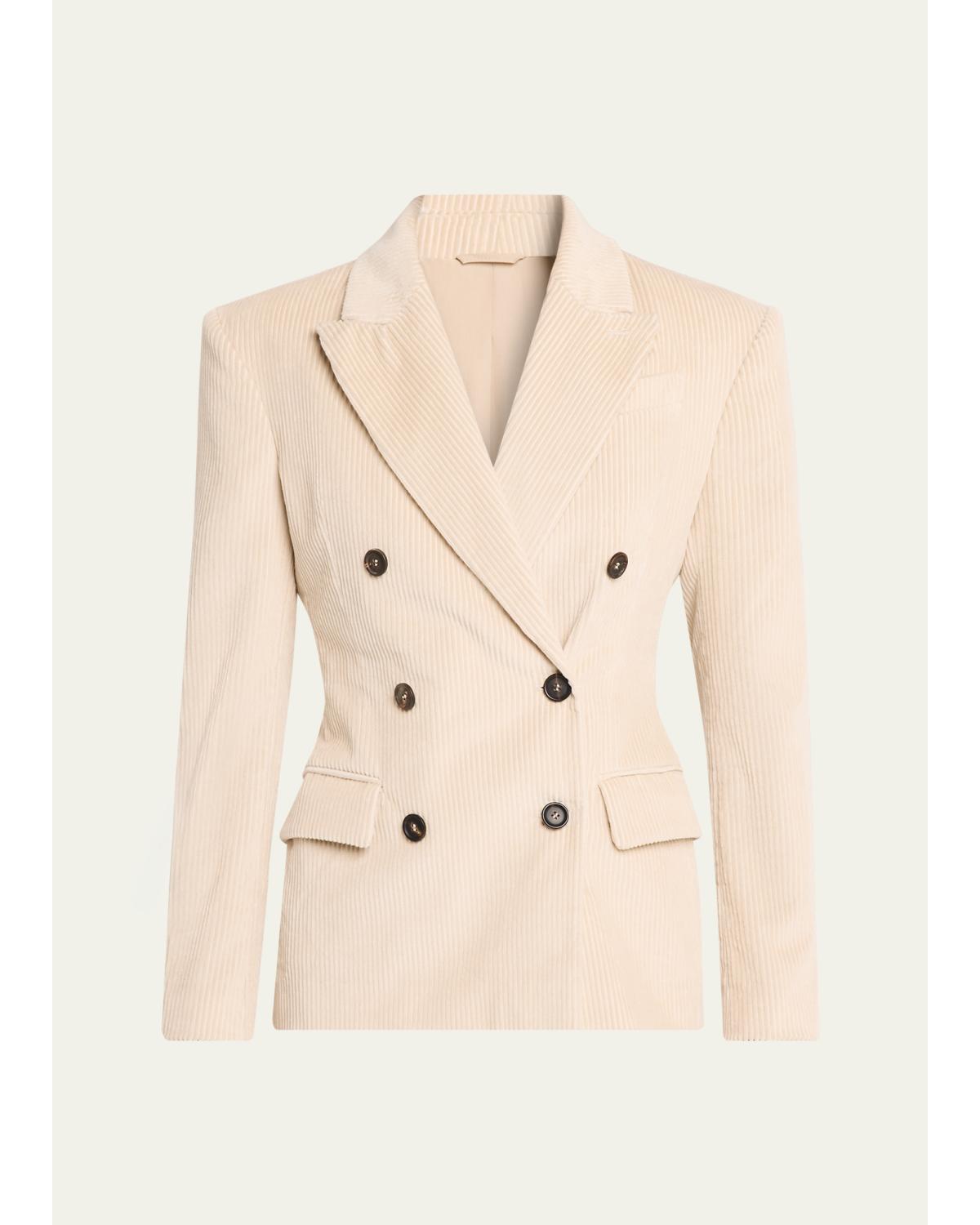 Cotton Corduroy Double-Breasted Jacket