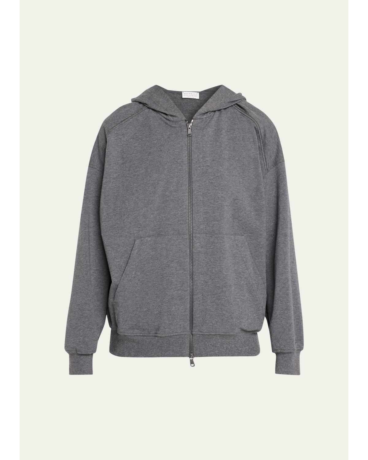 Light Cotton Fleece Zip Track Jacket