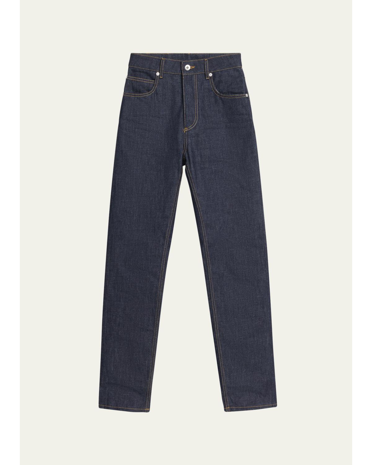 Indigo Straight Denim Jeans