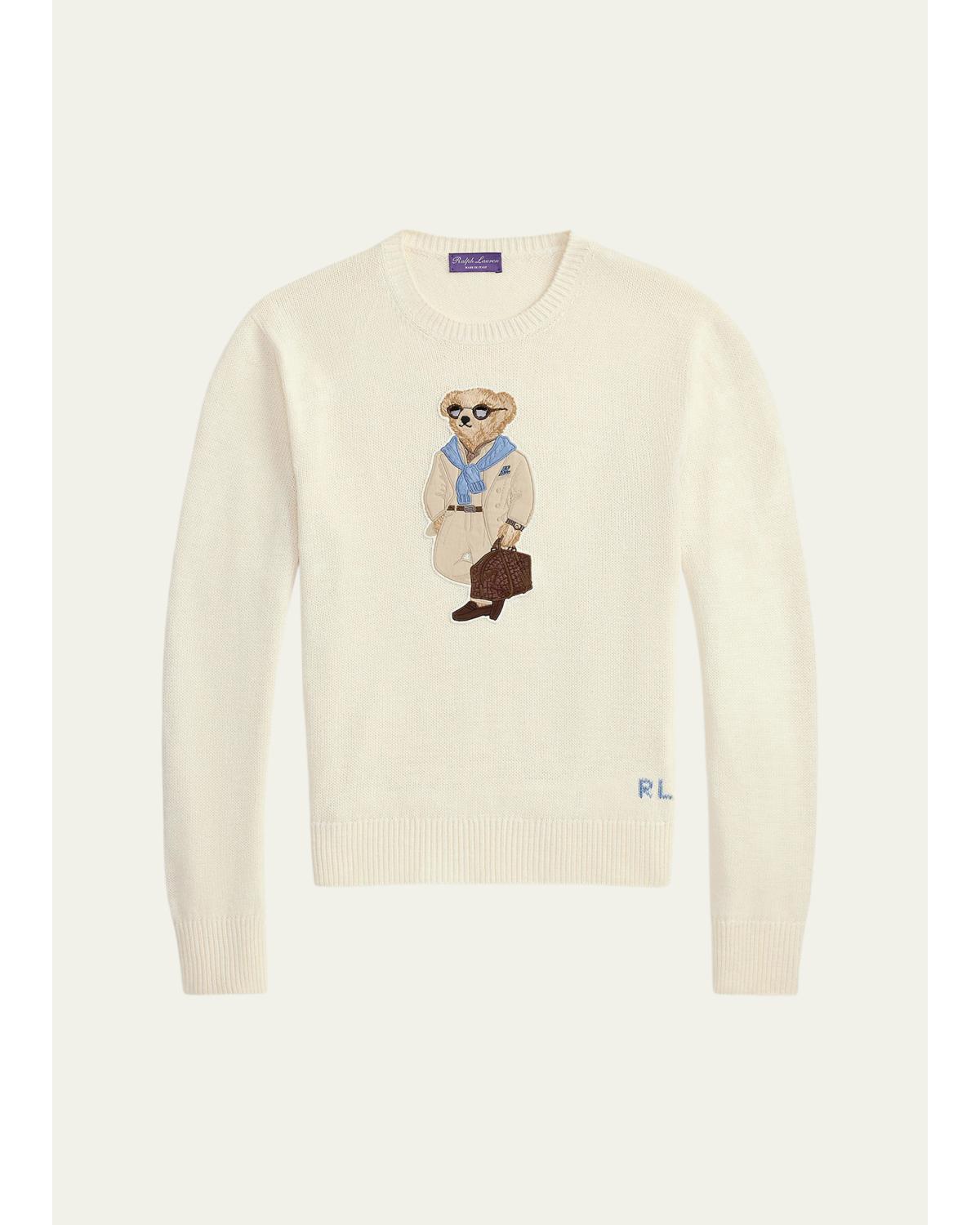 Men'S Polo Bear Silk-Linen Sweater