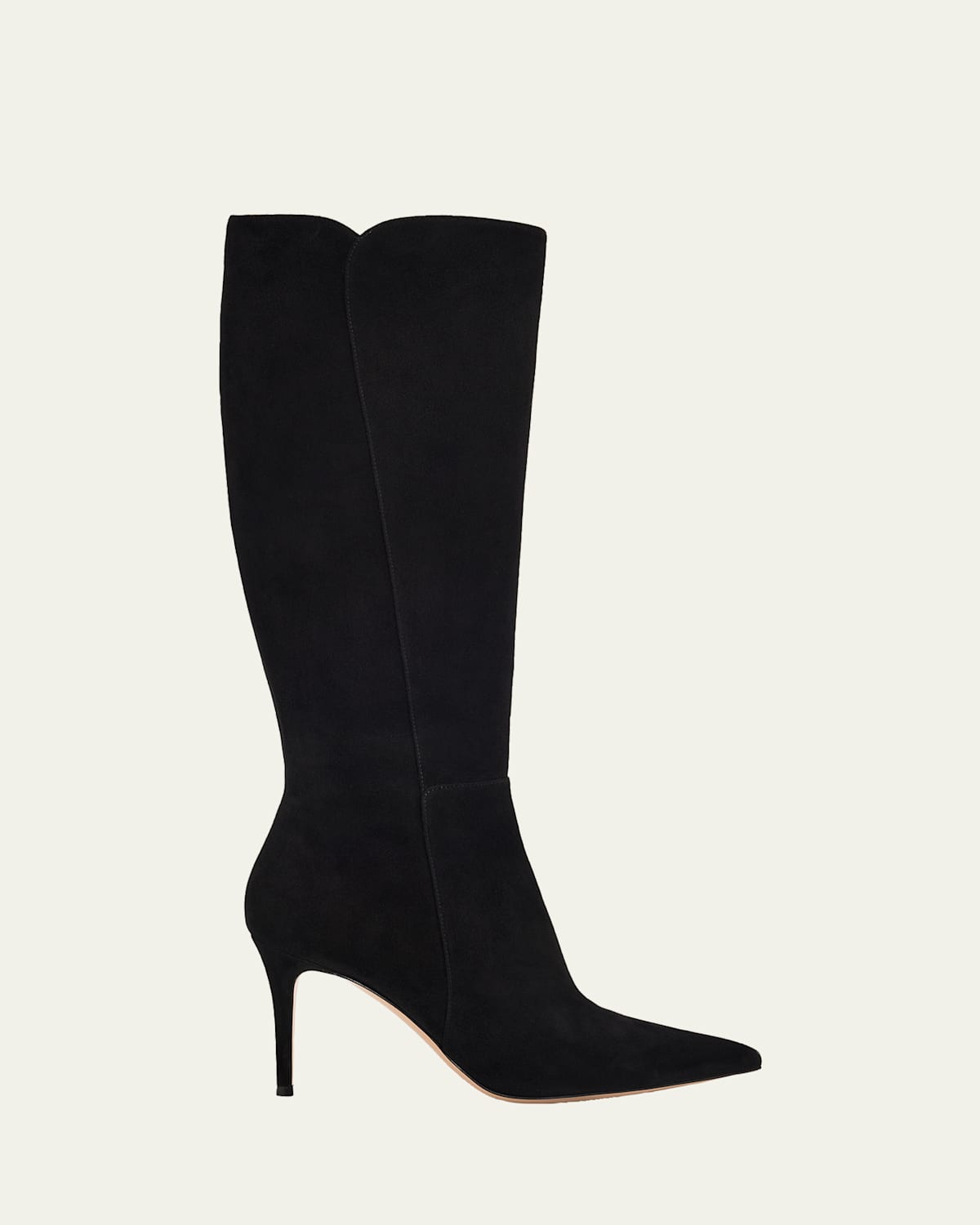 Gianvito Rossi 85mm Suede Knee-high Boots In Black