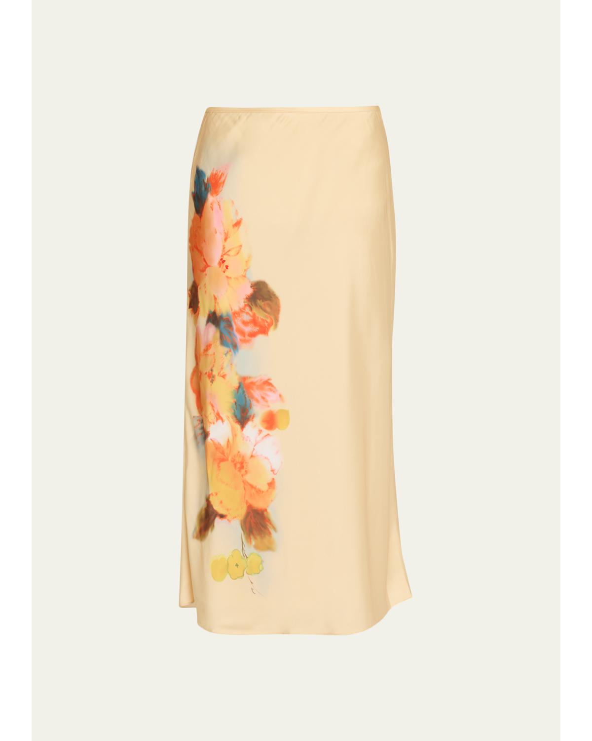 Carole Watercolor Floral Midi