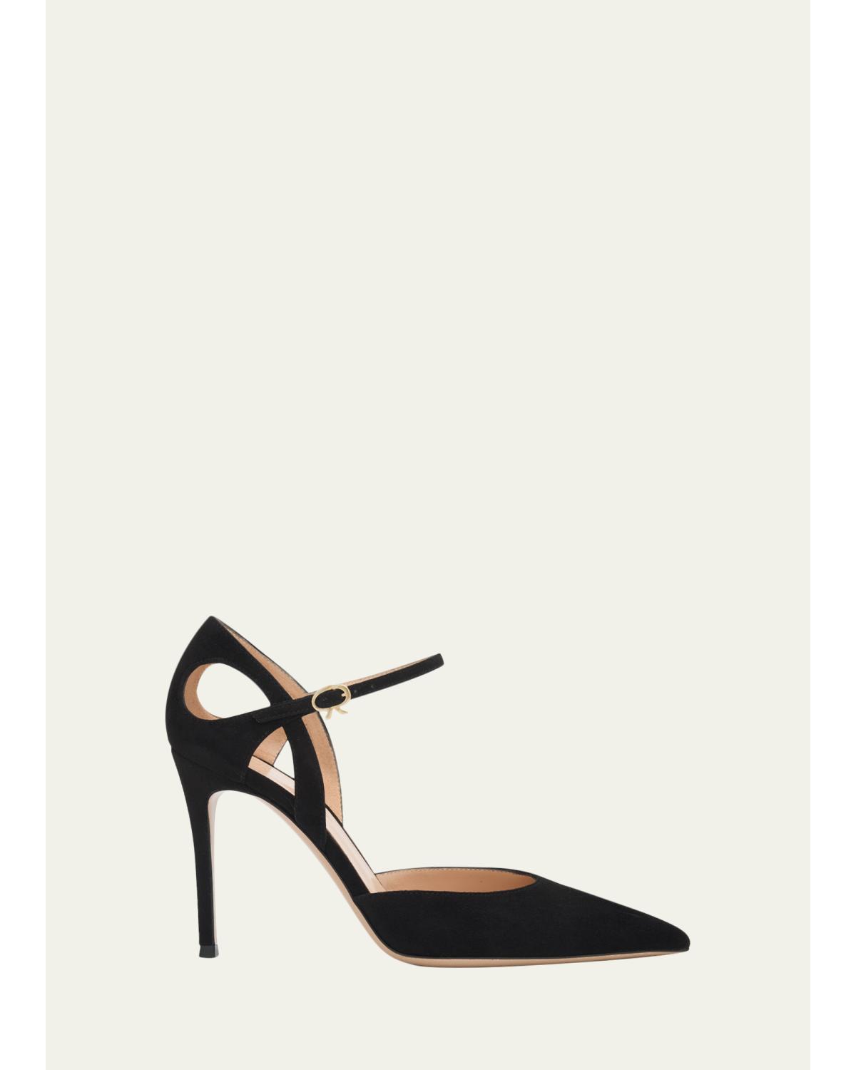 95mm Suede Pointed-Toe Pumps