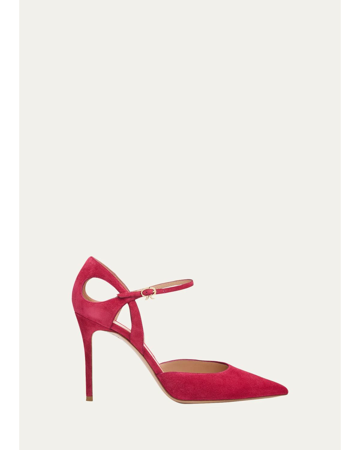 95Mm Suede Pointed-Toe Pumps