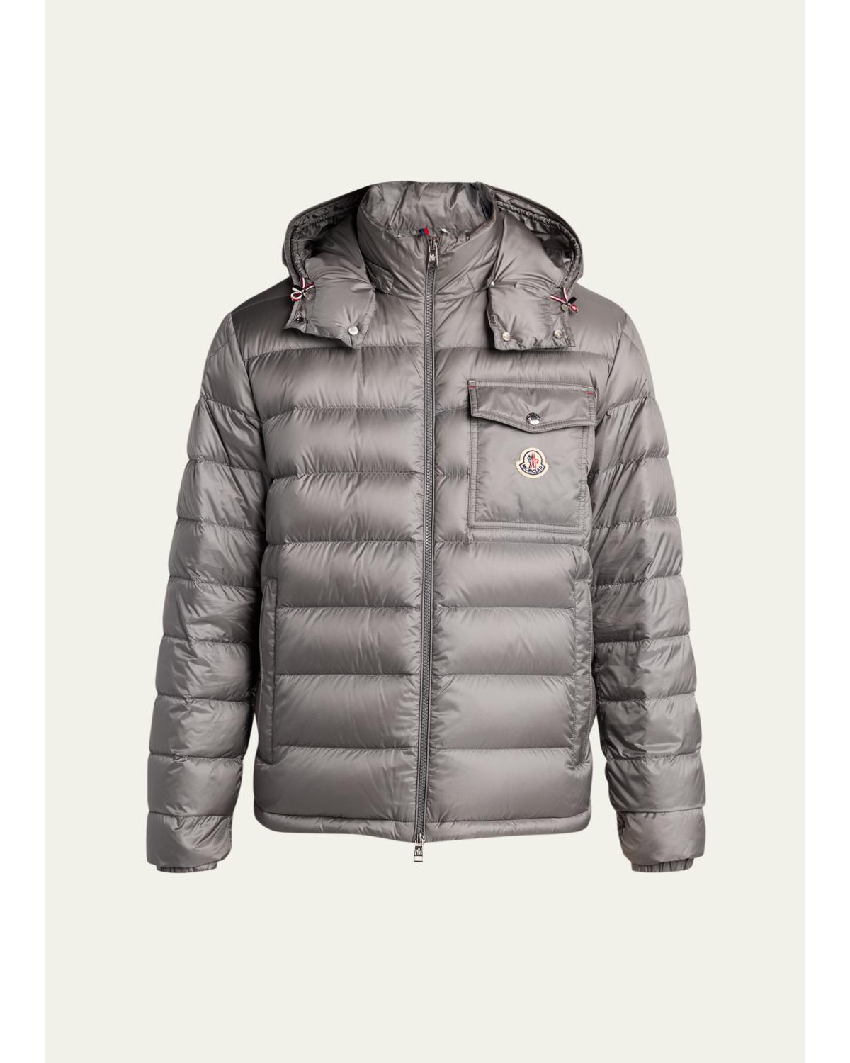 Men'S Hood Logo Puffer Jacket