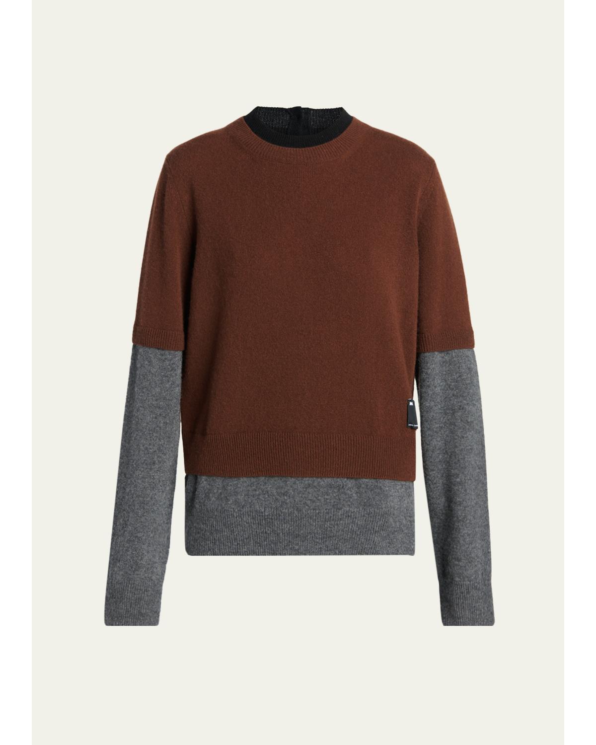 Double-Layered Cashmere Sweater