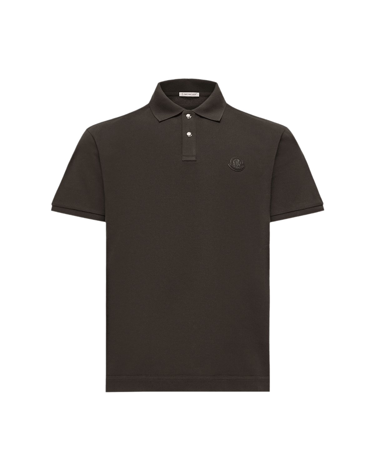 Moncler Men's Leather Logo Patch Cotton Pique Polo Shirt | Thumbnail 2 Moncler Men's Leather Logo Patch Cotton Pique Polo Shirt | Thumbnail 2