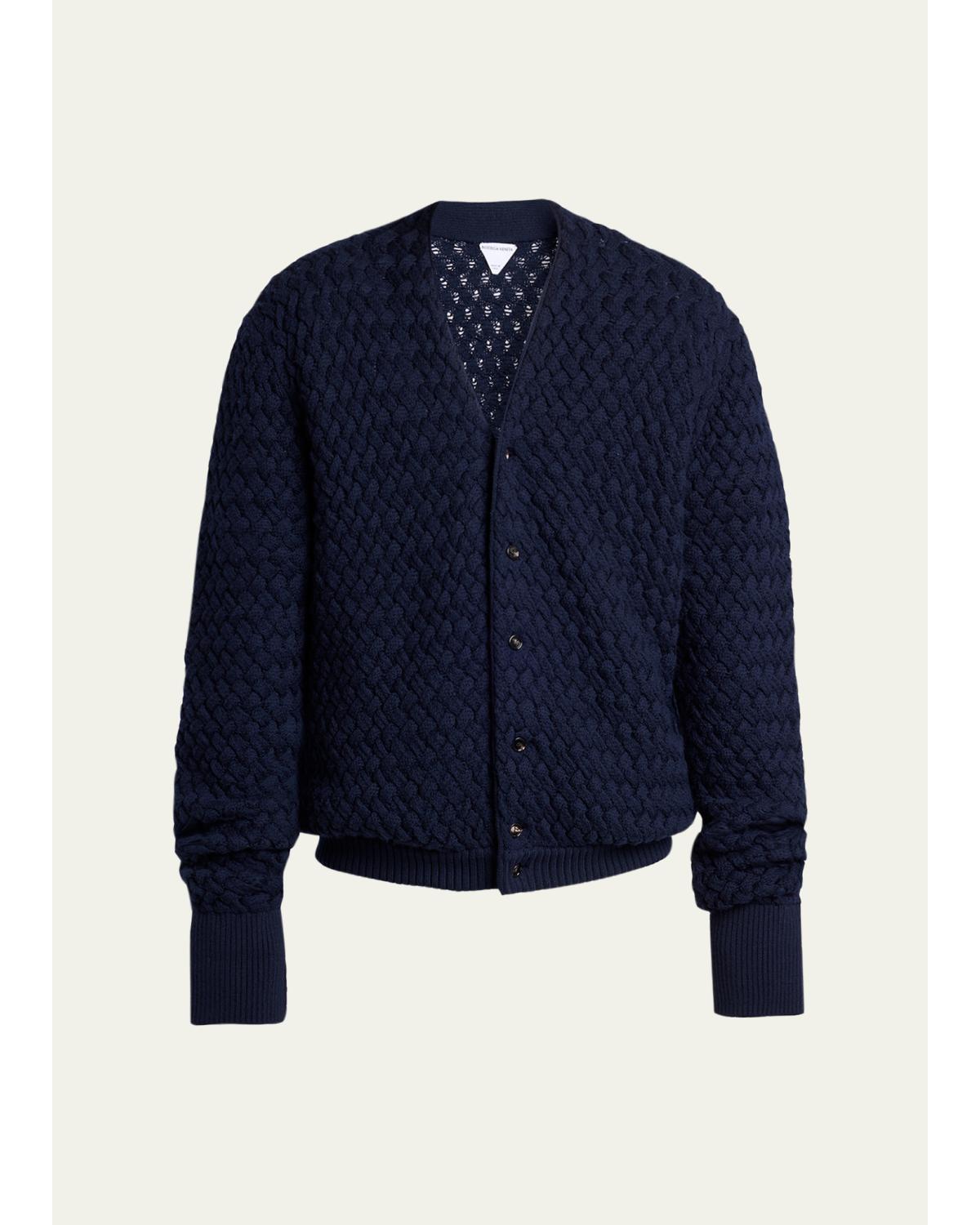 Men'S Intrecciato Cardigan