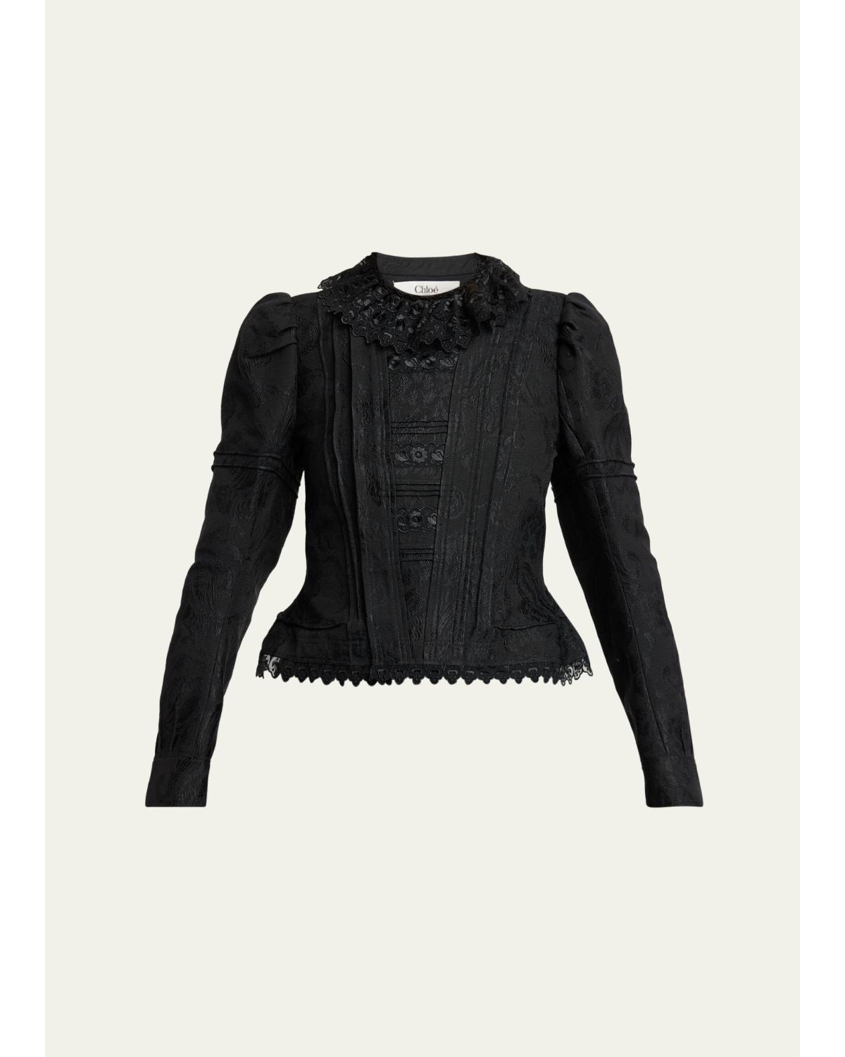 Soft Floral Jacquard Jacket