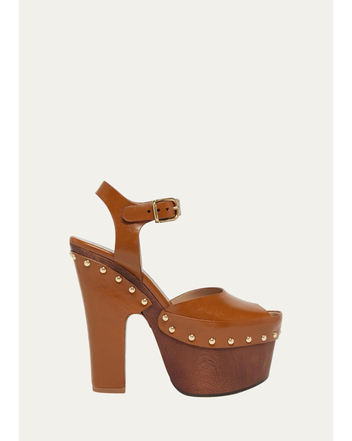 90Mm Meret Leather Clogs