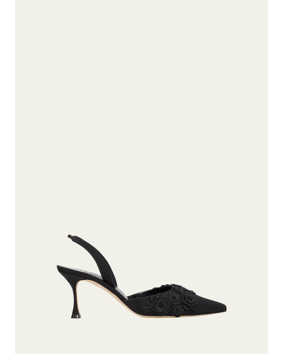70mm Svemutasli Gala Floral Slingback Pumps