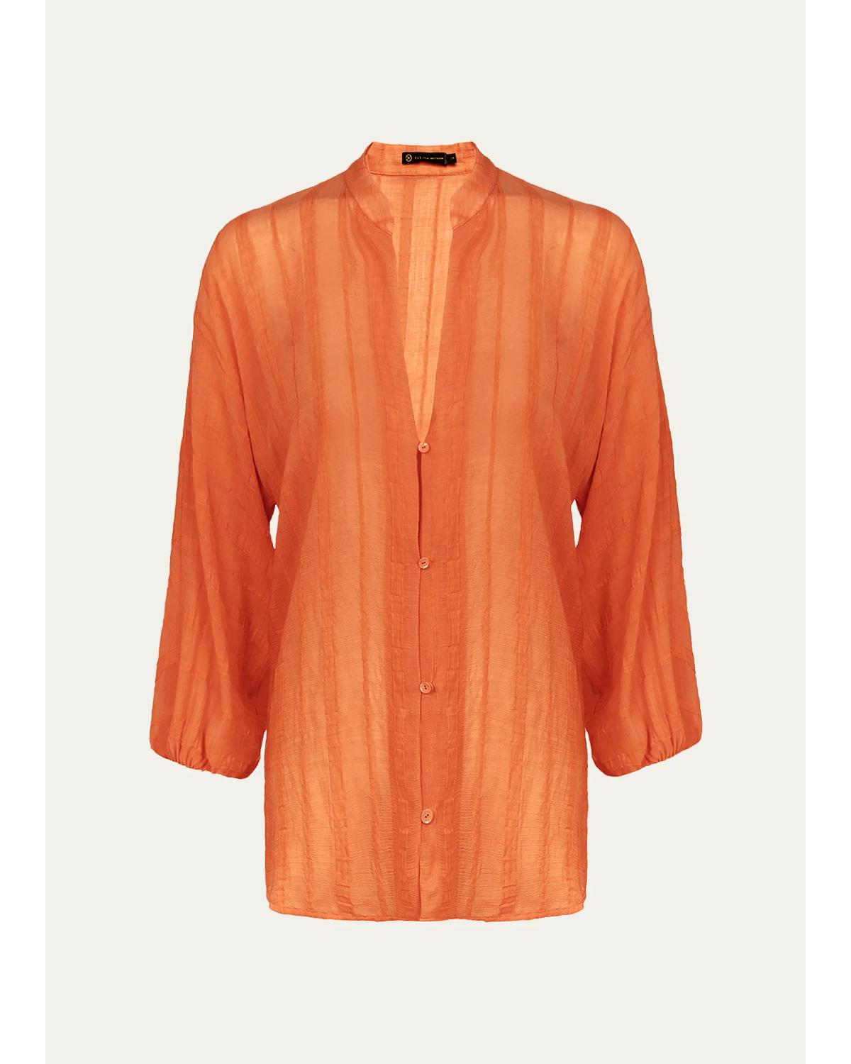 Vix Yana Long-sleeve Blouse In Orange