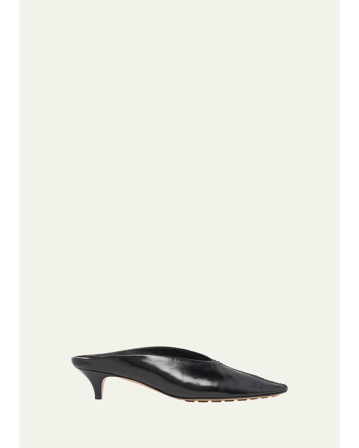 40Mm Vesta Nappa Leather Mule Pumps
