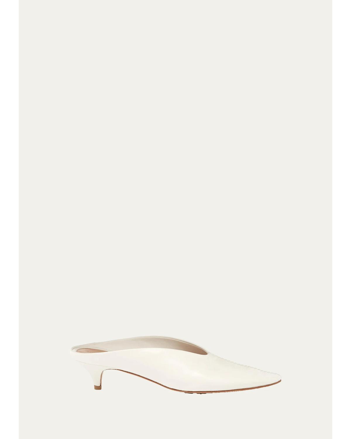 40Mm Vesta Nappa Leather Mule Pumps