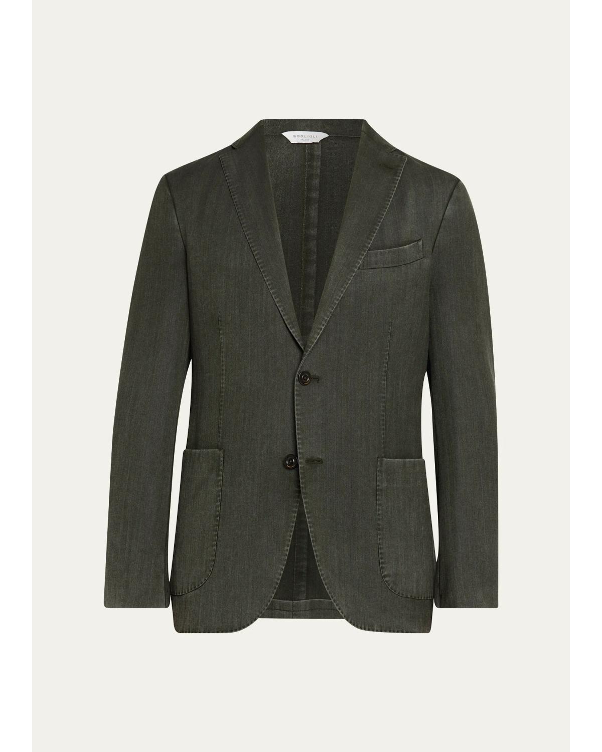 Wool Denim Blazer