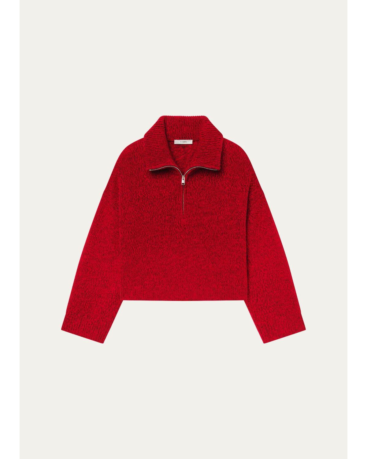 The Half-Zip Marled Sweater