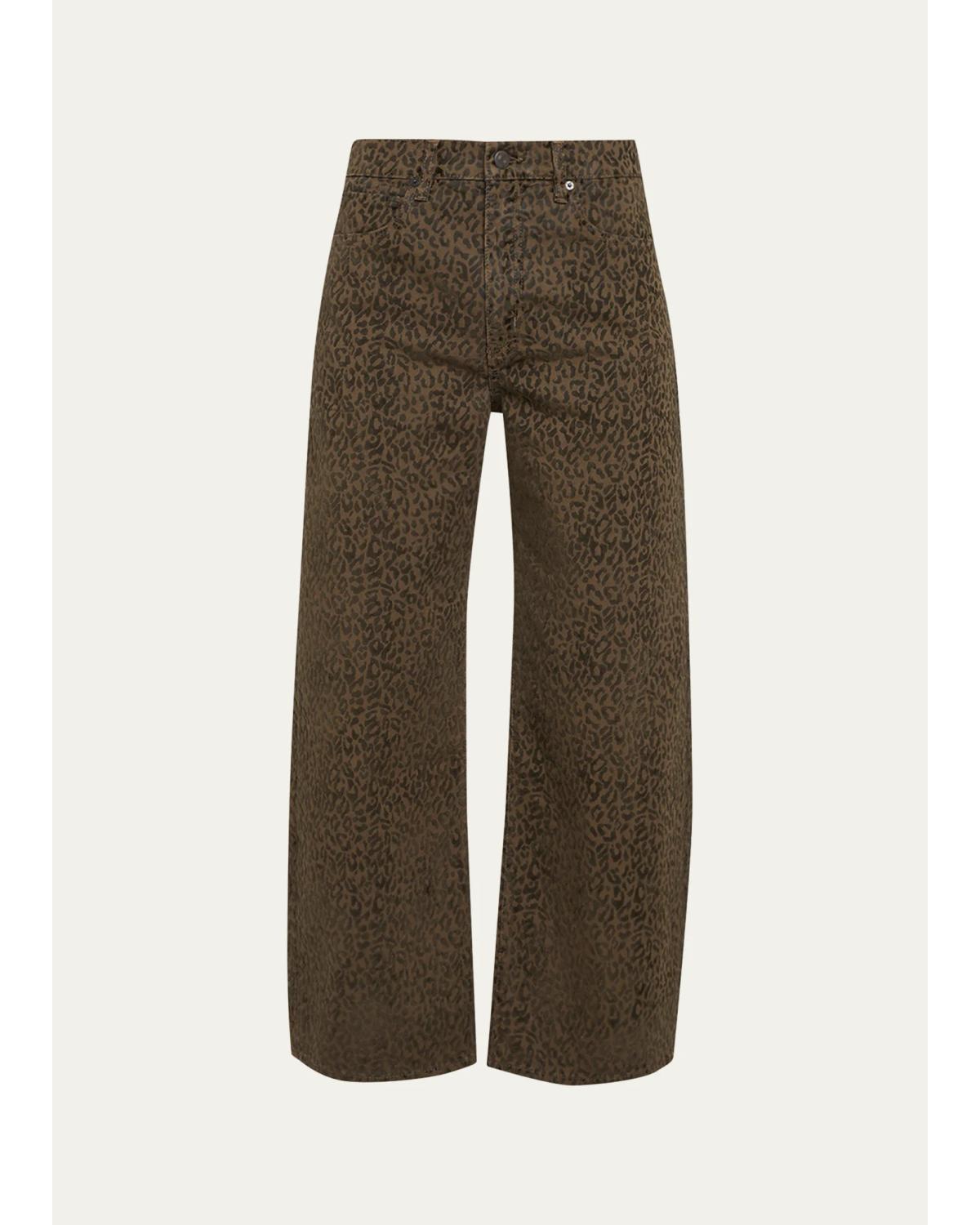 The Bow Leopard Cropped Jeans