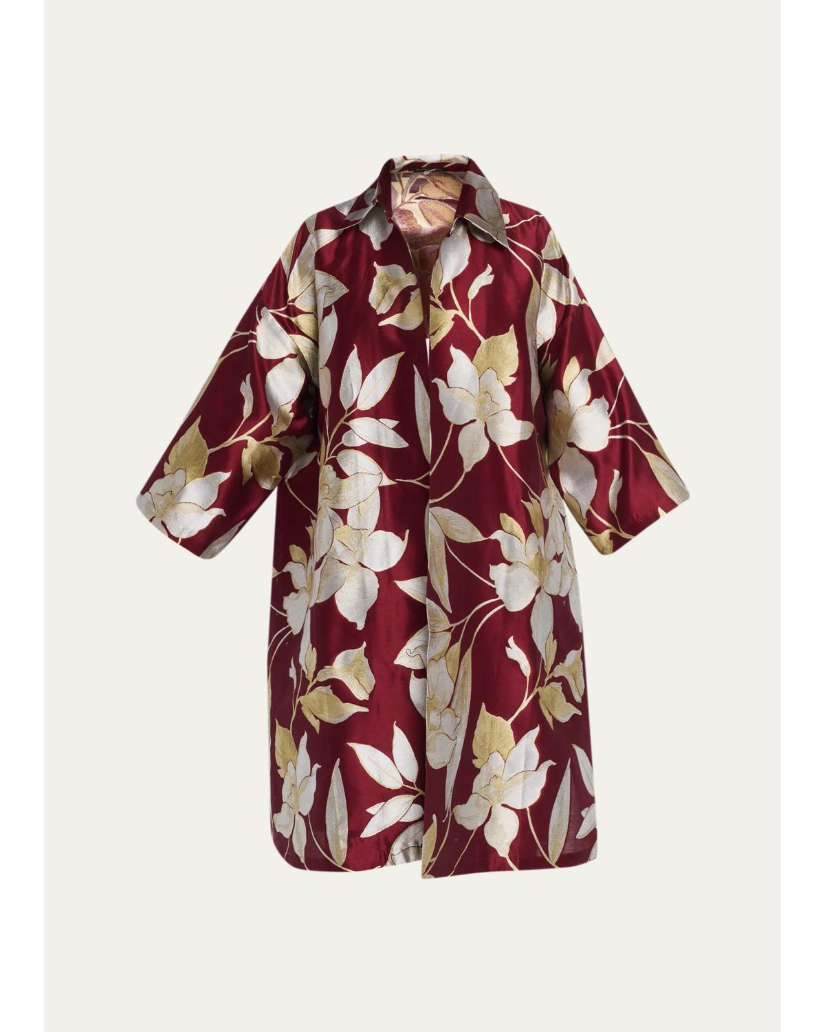Sloped Shoulder Wide A-Line Open Jacket