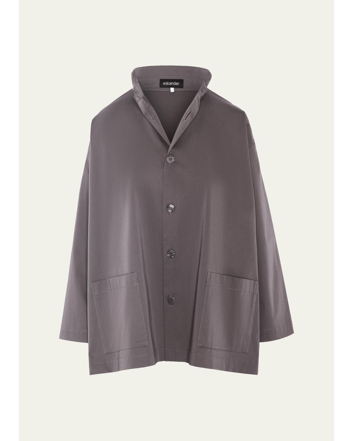 Slim A-Line Stretch Cotton Jacket