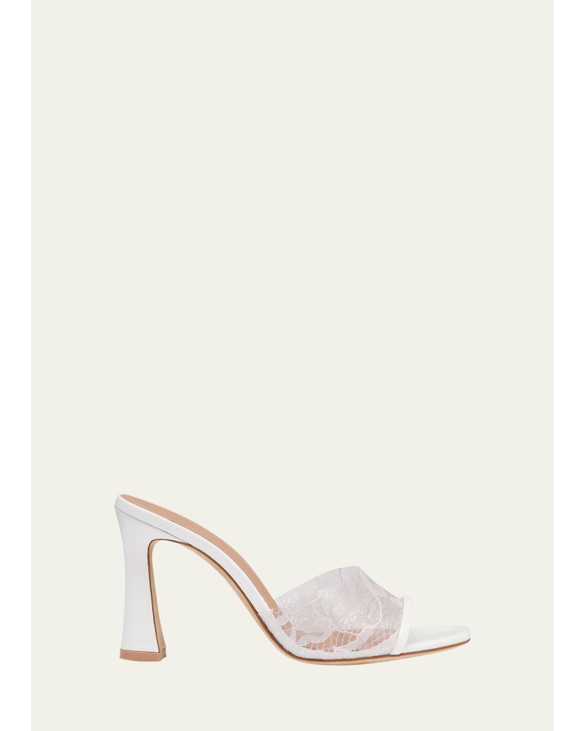 90Mm Roxanna Lace Mule Sandals