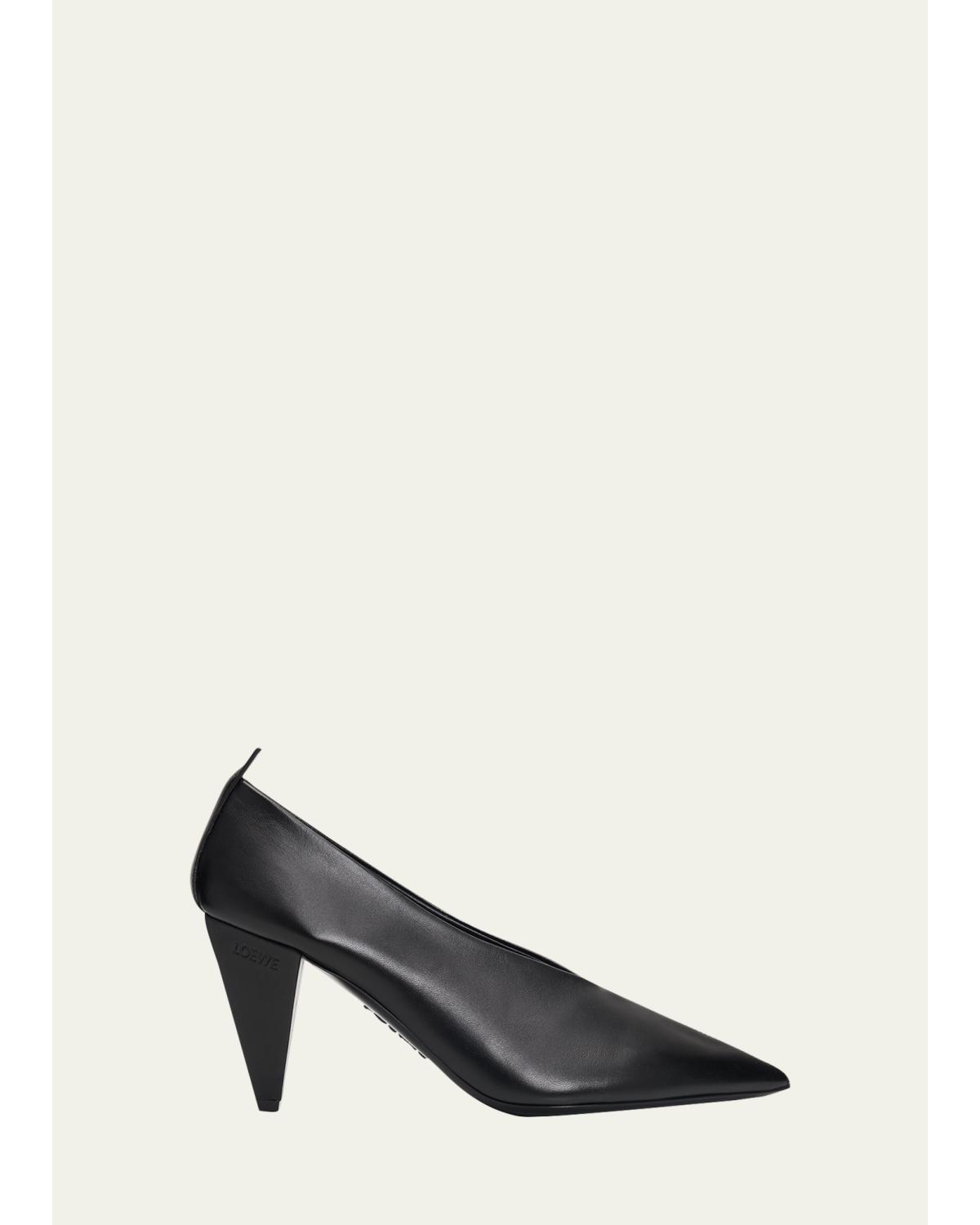 45mm Origami Cubic Leather Pumps