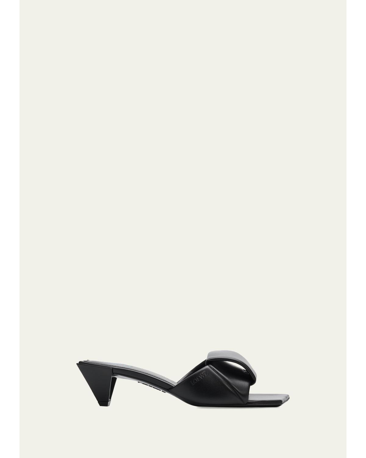 45Mm Origami Leather Slide Sandals