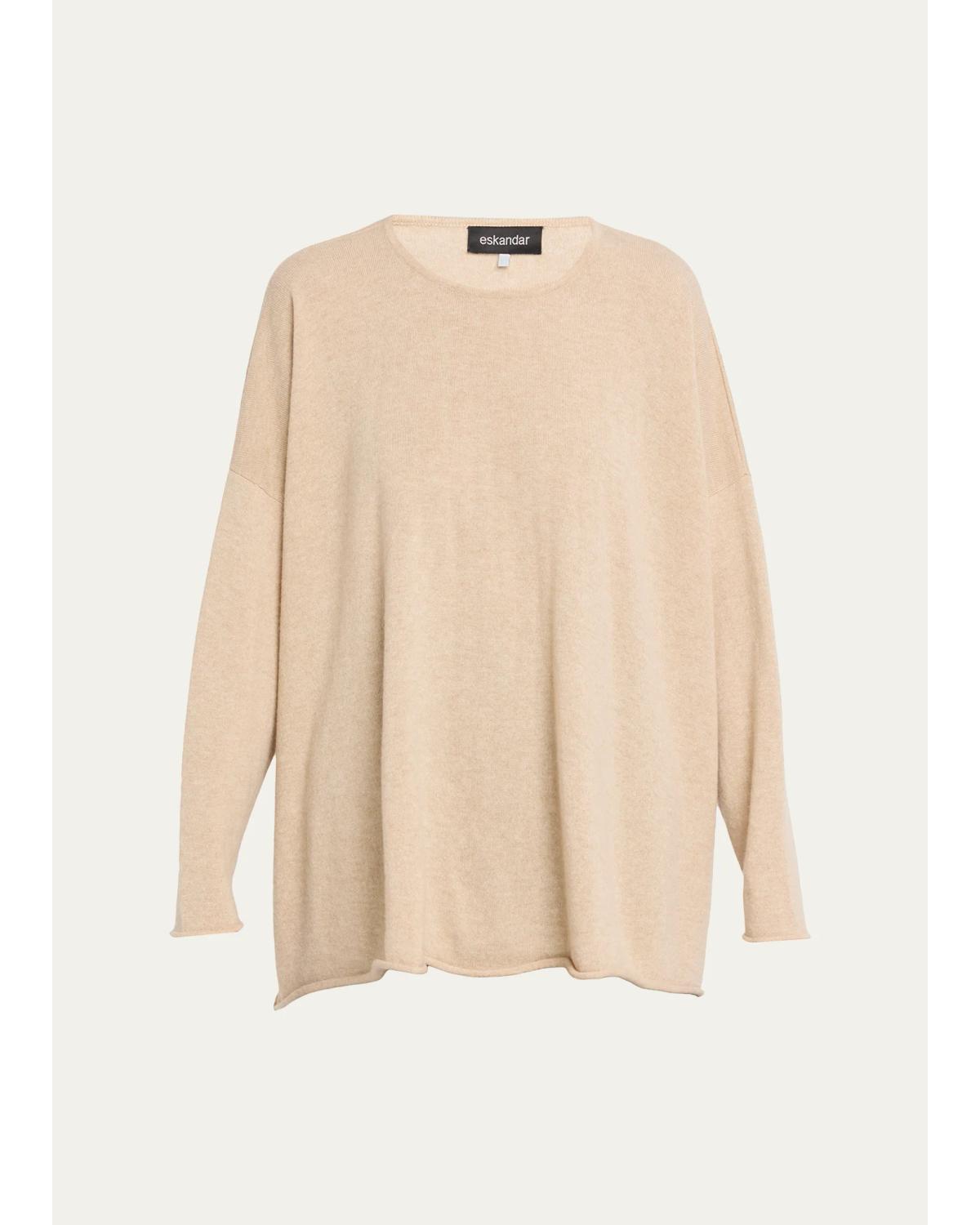 Cashmere A-Line Bateau Neck Sweater