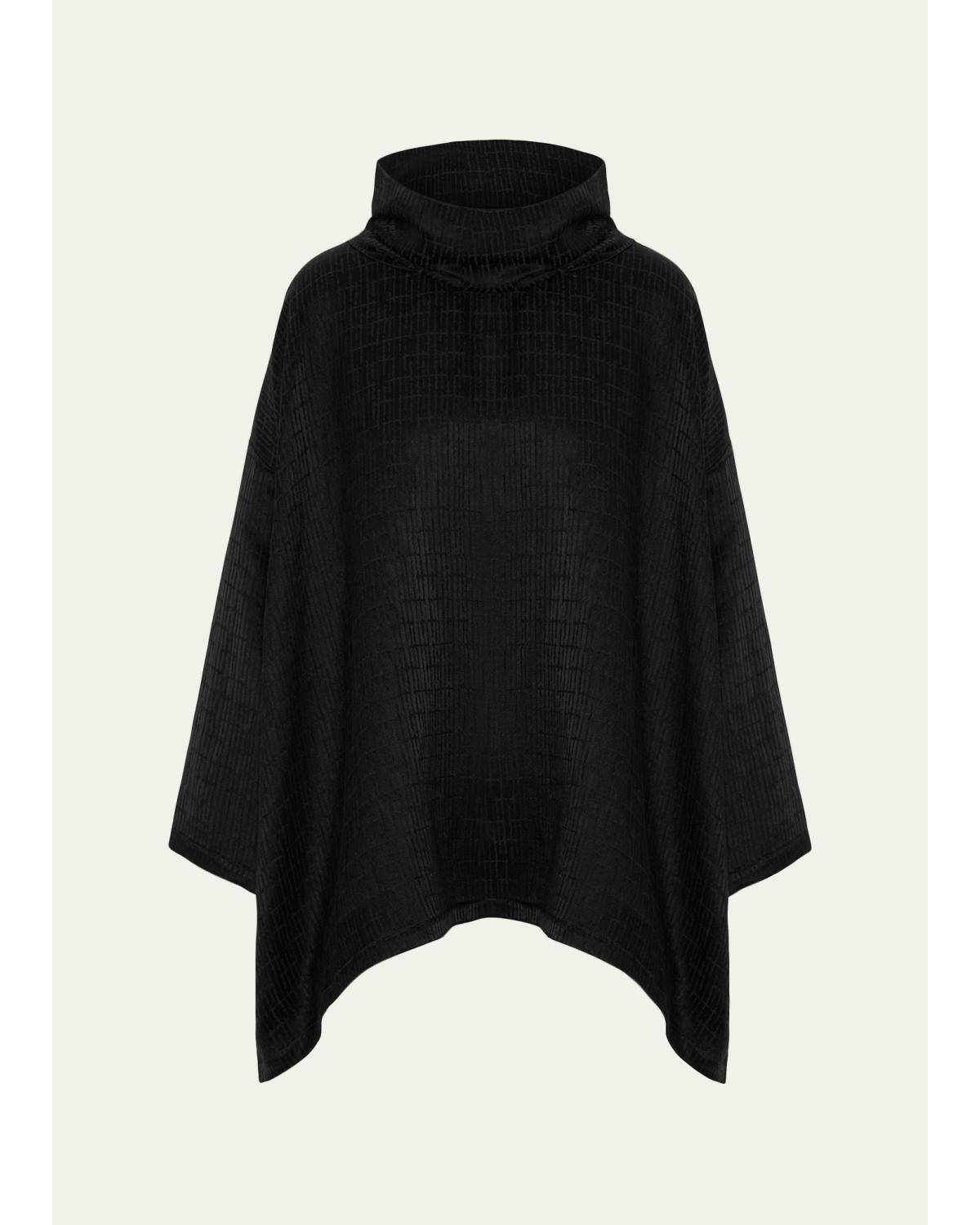 Silk-Blend Wide A-Line Monks Top