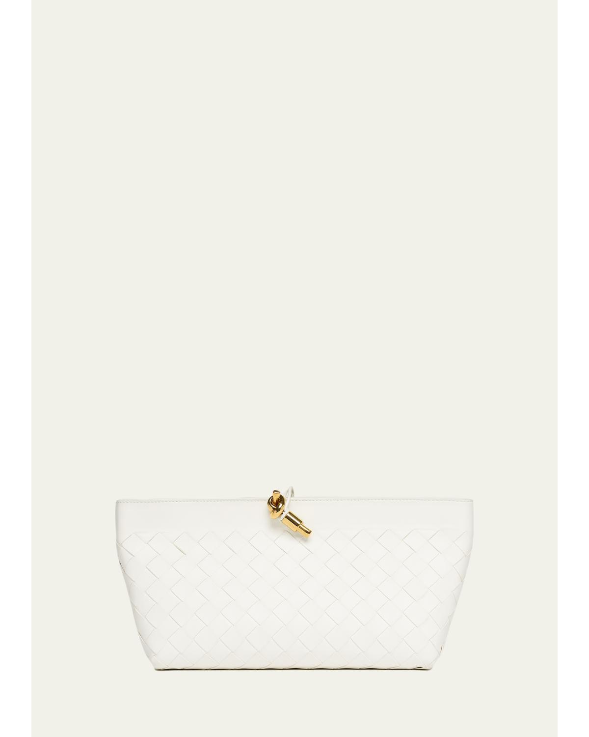 Andiamo Knot-Embellished Leather Clutch Bag