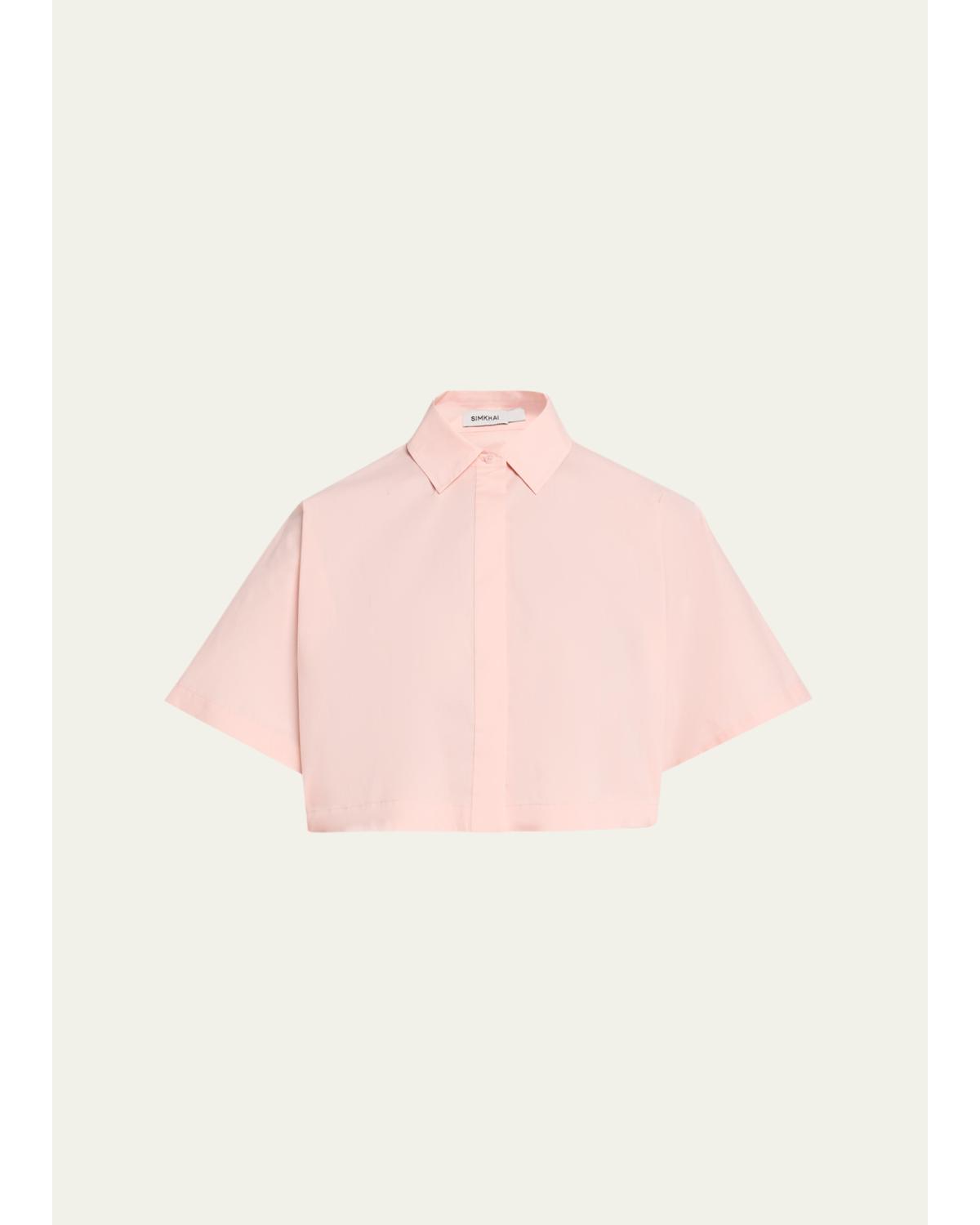 Blair Cropped Short-Sleeve Shirt