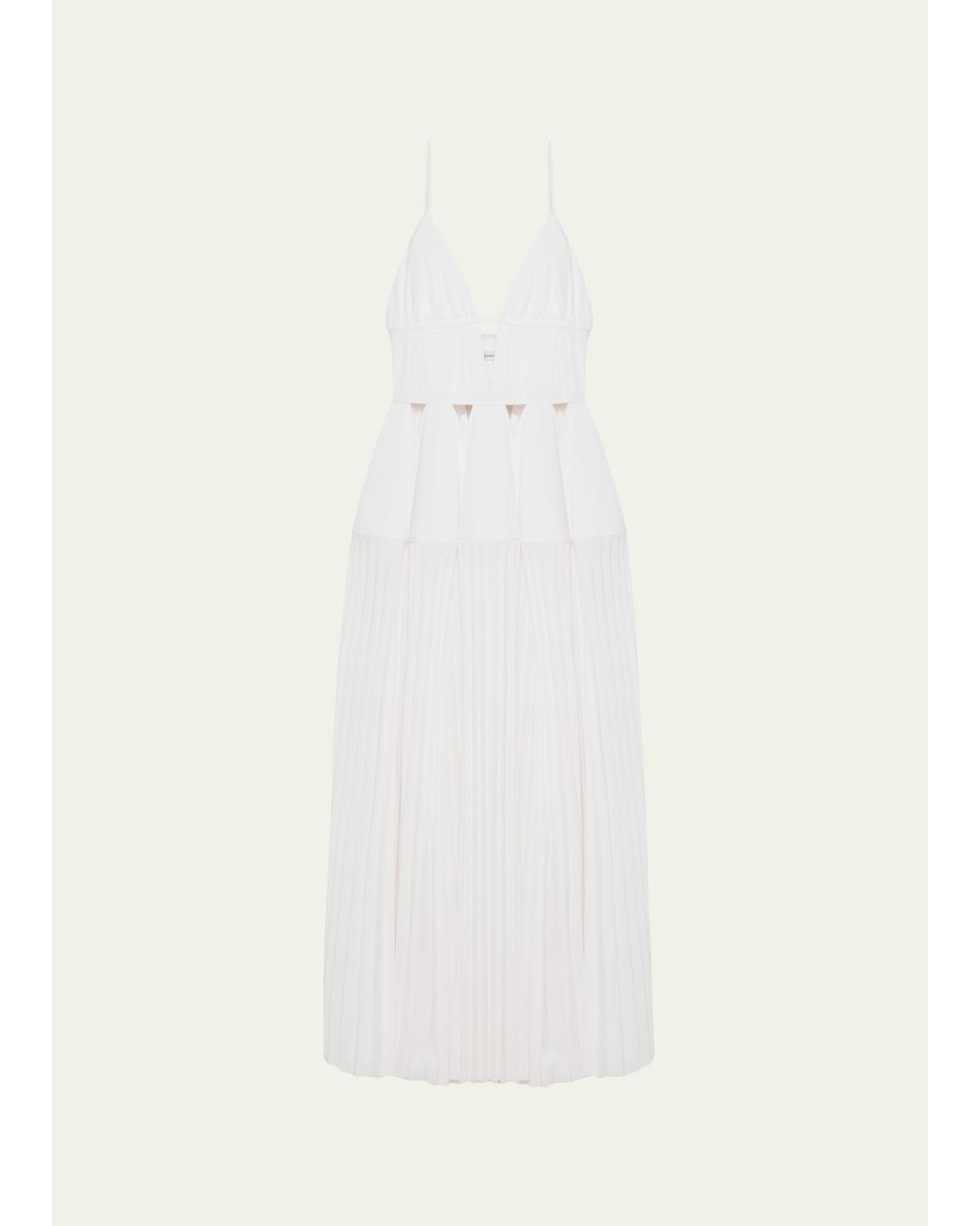 Selene Pleated Cotton Gown