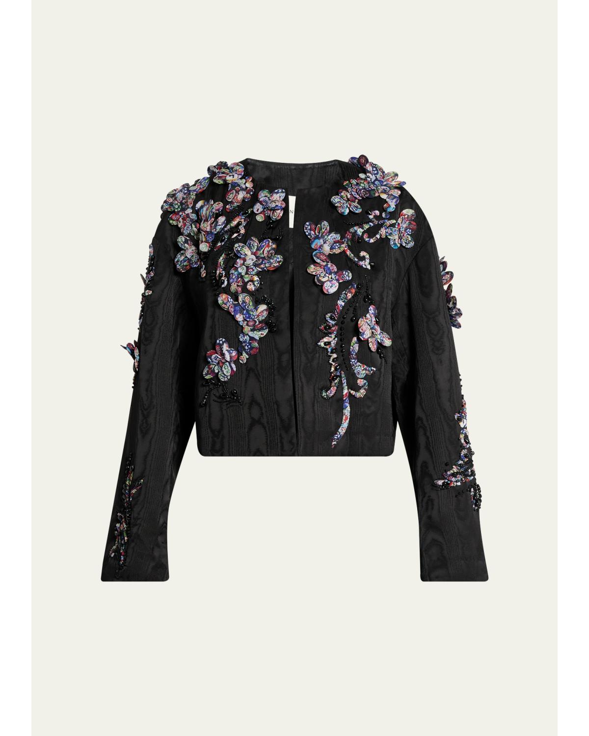 Dries Van Noten Vonda Bis Embellished Jacket In Black