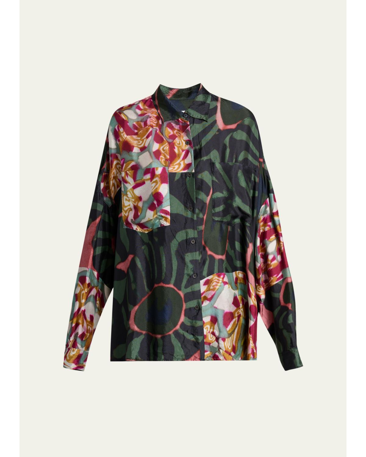 Casia Bis Relaxed Button-Down Shirt