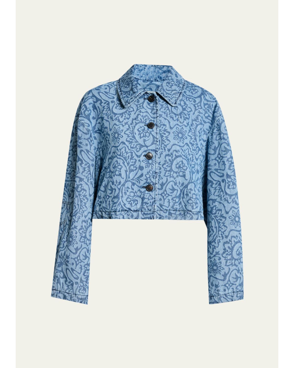 Dries Van Noten Vondero Denim Jacket In Blue