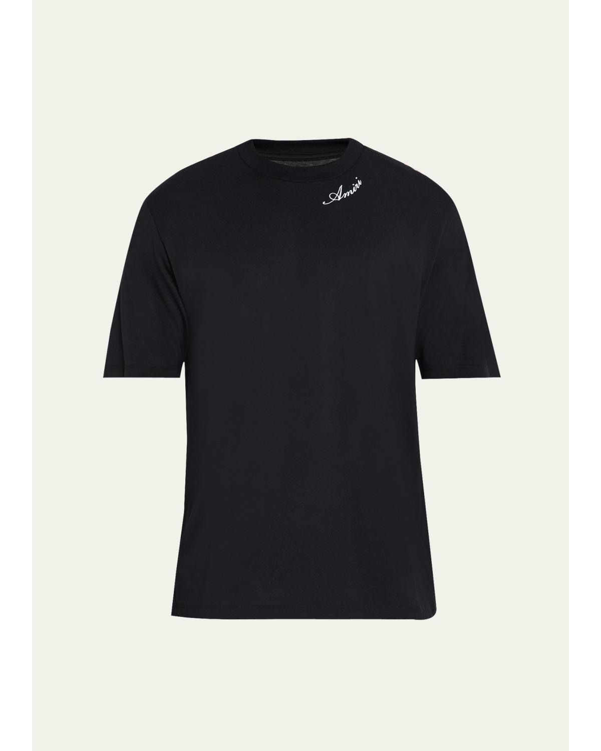 Men'S Cotton And Modal Logo-Crewneck T-Shirt